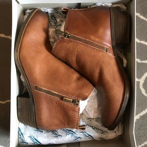 Lucky Brand Basel Booties (Toffee, Size 7.5)
